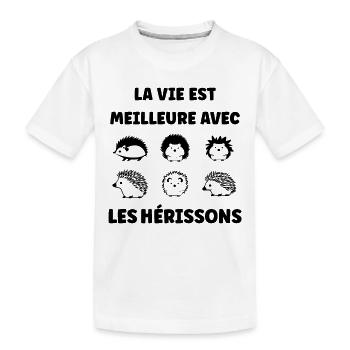 Hérisson - T-shirt bio Premium Enfant - blanc - Devant