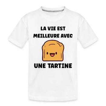 Tartine - T-shirt bio Premium Enfant - blanc - Devant