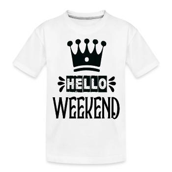 Bonjour Week-end - T-shirt bio Premium Enfant - blanc - Devant