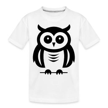 Petite chouette - T-shirt bio Premium Enfant - blanc - Devant