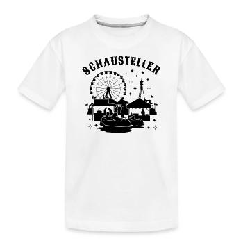 Schausteller Jahrmarkt Volksfest Rummelplatz - Kinder Premium Bio T-Shirt - Weiß - Vorne