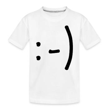 Einfach lächeln - Kinder Premium Bio T-Shirt - Weiß - Vorne