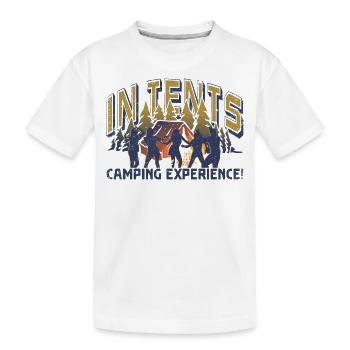 In tents camping experience! - Kinder Premium Bio T-Shirt - Weiß - Vorne