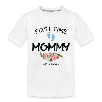 First time Great Aunt 2024 New Baby For Auntie To - Kids' Premium Organic T-Shirt - white - Front