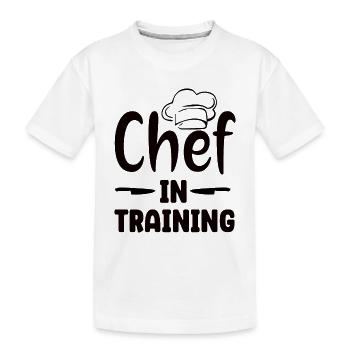 Chef in Training - Kinder Premium Bio T-Shirt - Weiß - Vorne