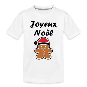 Joyeux noel pain d'épice - T-shirt bio Premium Enfant - blanc - Devant