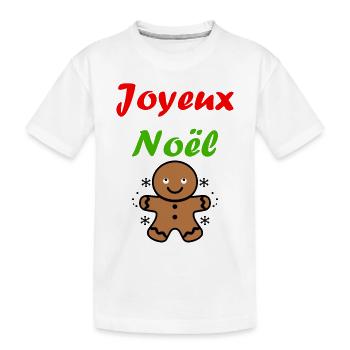 Joyeux noel pain d'épice - T-shirt bio Premium Enfant - blanc - Devant