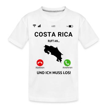 Costa Rica Mittelamerika Urlaub - Kinder Premium Bio T-Shirt - Weiß - Vorne