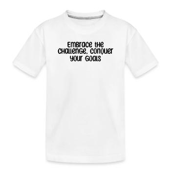 Fitness - Relevez le défi, conquérez votre - T-shirt bio Premium Enfant - blanc - Devant
