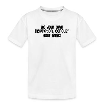 Fitness - Soyez votre propre inspiration, conquérez votre - T-shirt bio Premium Enfant - blanc - Devant
