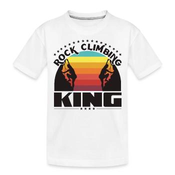 Kletter-König - Kinder Premium Bio T-Shirt - Weiß - Vorne