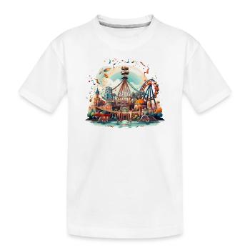 Parc d’attractions Foire, Fête foraine, Festival folklorique - T-shirt bio Premium Enfant - blanc - Devant