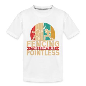 Escrime Escrime Sabre Escrimeur - T-shirt bio Premium Enfant - blanc - Devant