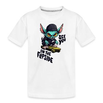 Planche à roulettes Skater Rampe Skating Chupacabras - T-shirt bio Premium Enfant - blanc - Devant