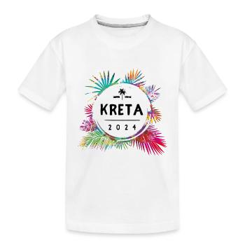 Crète 2024 Coloré - T-shirt bio Premium Enfant - blanc - Devant