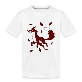 Fuchs - Tier Zoo Tierfreund Naturschutz - Kinder Premium Bio T-Shirt - Weiß - Vorne