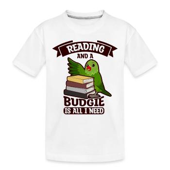 Papagei Sittich - Kinder Premium Bio T-Shirt - Weiß - Vorne