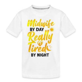 Infirmière sage-femme Accoucheuse Sage-femme - T-shirt bio Premium Enfant - blanc - Devant
