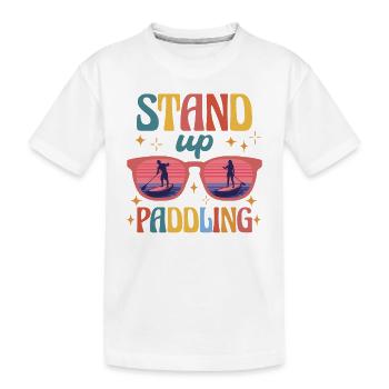 SUP paddleboarding Stand Up Paddle Stehpaddler - T-shirt bio Premium Enfant - blanc - Devant