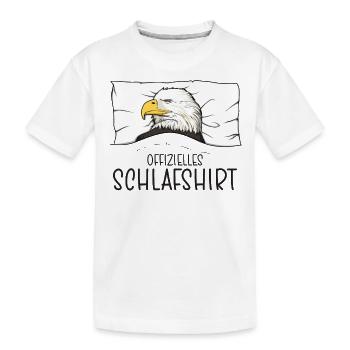 Offizielles Schlafshirt Adler, Schlafanzug - Kinder Premium Bio T-Shirt - Weiß - Vorne