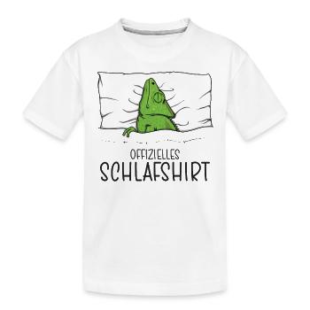 Offizielles Schlafshirt Chamäleon, Schlafanzug - Kinder Premium Bio T-Shirt - Weiß - Vorne