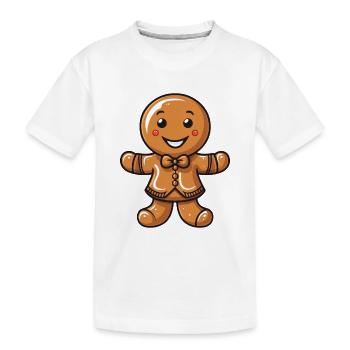 Gingerbread Christmas Biscuit Baking - Kids' Premium Organic T-Shirt - white - Front