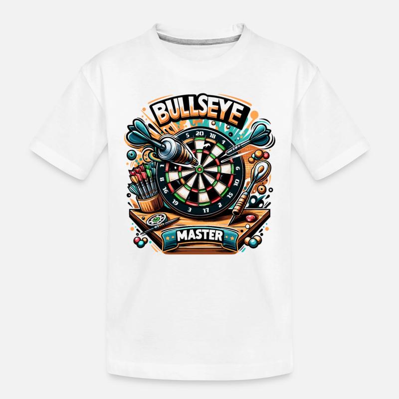 Bullseye Master : Conception de fléchettes colorées - T-shirt bio Premium Enfant - blanc