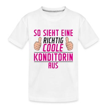 Konditorin | Spruch | Definition | Konditorei - Kinder Premium Bio T-Shirt - Weiß - Vorne