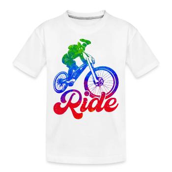 Fahrrad Fahrrad Fahrrad Lifestyle Gesunder Verkehr - Kinder Premium Bio T-Shirt - Weiß - Vorne