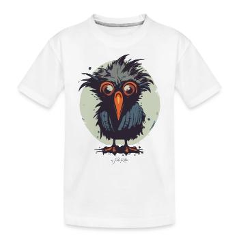 Confus et échevelé petit oiseau mignon - T-shirt bio Premium Enfant - blanc - Devant