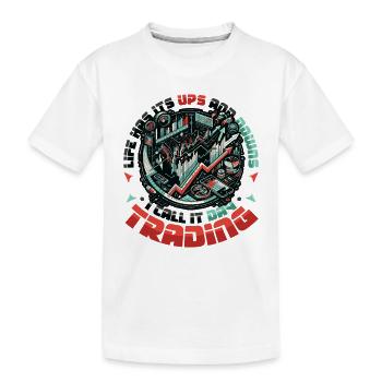 Aktien Börse Trading Chart - Lustiges Daytrader - Kinder Premium Bio T-Shirt - Weiß - Vorne