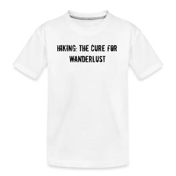 Wandern - Hiking: the cure for wanderlust - Kids' Premium Organic T-Shirt - white - Front