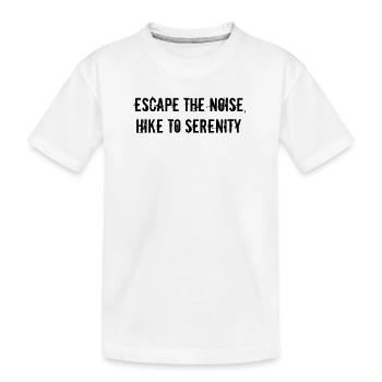 Randonnée - Échapper au bruit, randonner vers la sérénité - T-shirt bio Premium Enfant - blanc - Devant