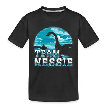 Team Nessie - Kinder Premium Bio T-Shirt - Schwarz - Vorne