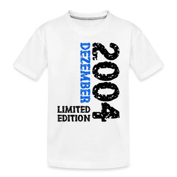 2004 Dezember Limited Edition 19. Geburtstag Deko - Kinder Premium Bio T-Shirt - Weiß - Vorne