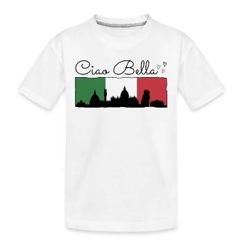 Ciao Bella - Kinder Premium Bio T-Shirt - Weiß - Vorne