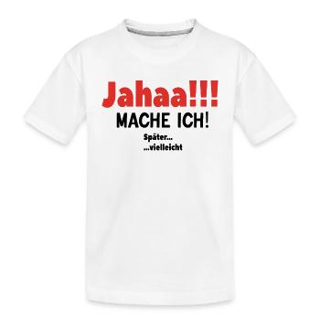 Zeitloses Aufschieben - Kinder Premium Bio T-Shirt - Weiß - Vorne