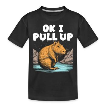 Ok je tire vers le haut - T-shirt bio Premium Enfant - noir - Devant