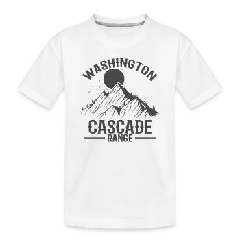 Washington Cascade Range Pacific Ring of Fire - Kids' Premium Organic T-Shirt - white - Front