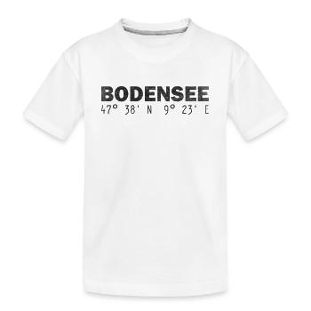 Lake Constance coordinates - Kids' Premium Organic T-Shirt - white - Front