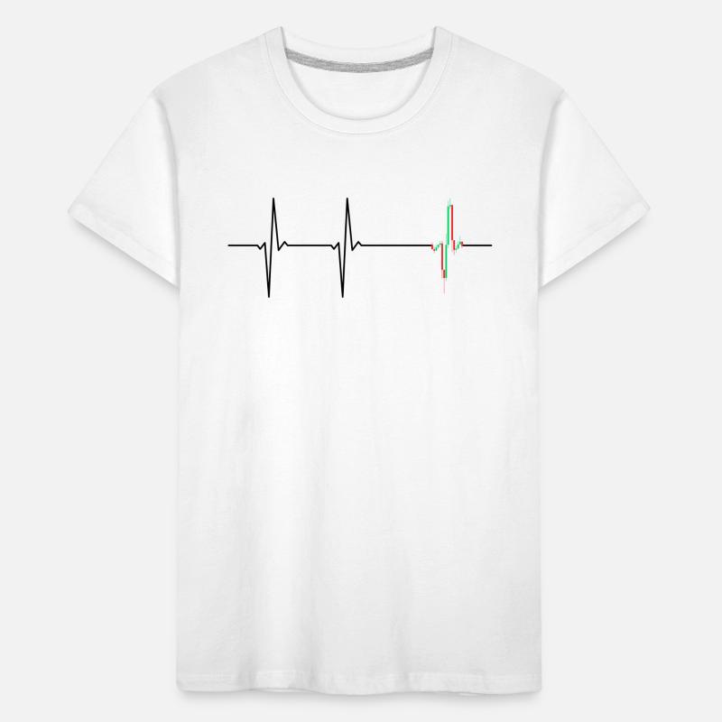 Trading ECG Trader Charting Technique Candlesticks Kids' Premium Organic T-Shirt