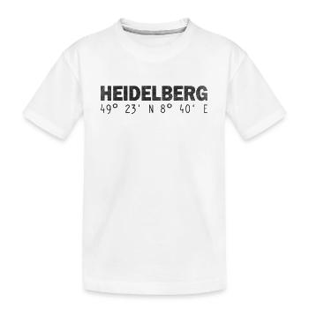 Coordonnées GPS Heidelberg - T-shirt bio Premium Enfant - blanc - Devant