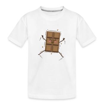Barre de chocolat se réjouit de bonbons - T-shirt bio Premium Enfant - blanc - Devant