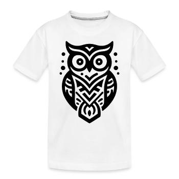 Eule Indianer Tierkreiszeichen - Kinder Premium Bio T-Shirt - Weiß - Vorne