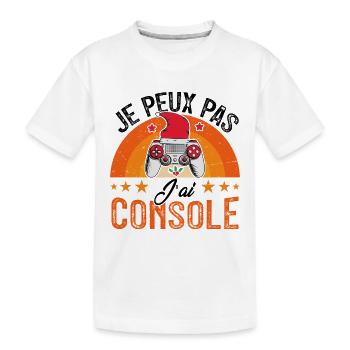 Je peux pas j ai console - T-shirt bio Premium Enfant - blanc - Devant
