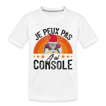 Je peux pas j ai console - T-shirt bio Premium Enfant - blanc - Devant