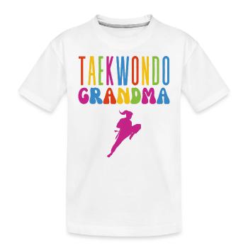 Femmes Arts Martiaux Sport Drôle Taekwondo Grand-mère - T-shirt bio Premium Enfant - blanc - Devant