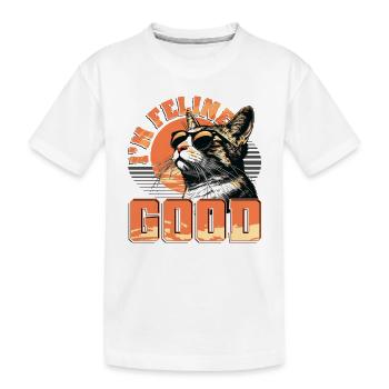 Drôle De Chat Dame, Chat Maman - T-shirt bio Premium Enfant - blanc - Devant