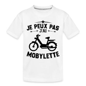 Je Peux Pas J'ai Mobylette Cadeau - T-shirt bio Premium Enfant - blanc - Devant