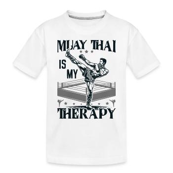 Muay Thai Boxing, Thai Boxer, Thai Boxing - Kinder Premium Bio T-Shirt - Weiß - Vorne